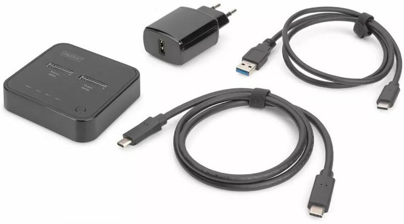 Док-станция Digitus Dual для M.2 NVMe SSD, USB Type-C 3.2, Black (DA-71545)