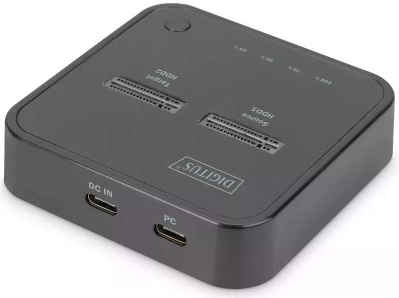 Док-станция Digitus Dual для M.2 NVMe SSD, USB Type-C 3.2, Black (DA-71545)