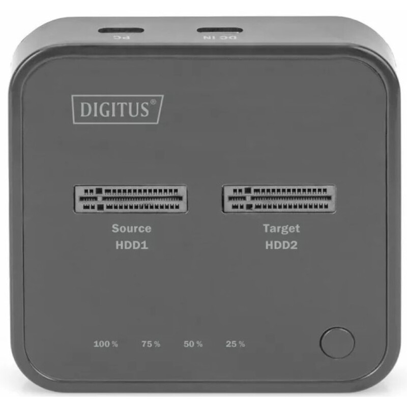 Док-станция Digitus Dual для M.2 NVMe SSD, USB Type-C 3.2, Black (DA-71545)