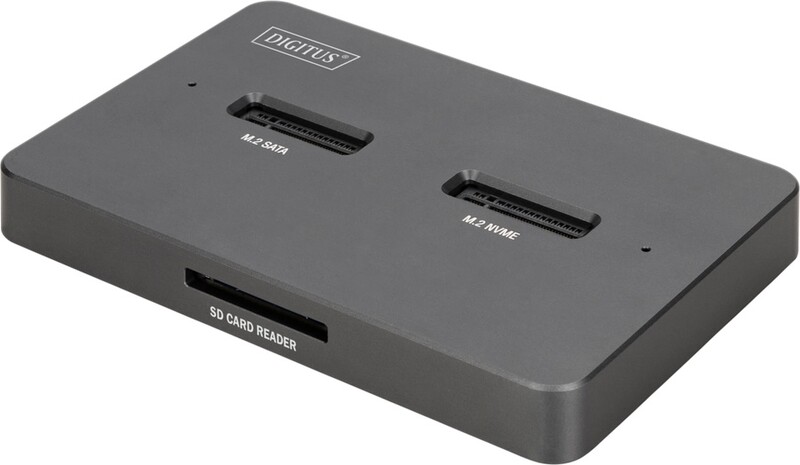Док-станція Digitus Dual для M.2 NVMe SSD, USB Type-C 3.2, Grey (DA-71546-1)