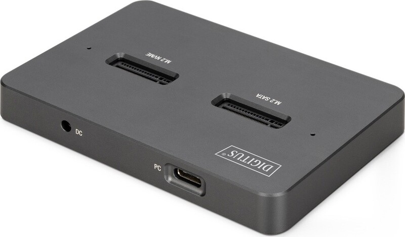 Док-станція Digitus Dual для M.2 NVMe SSD, USB Type-C 3.2, Grey (DA-71546-1)