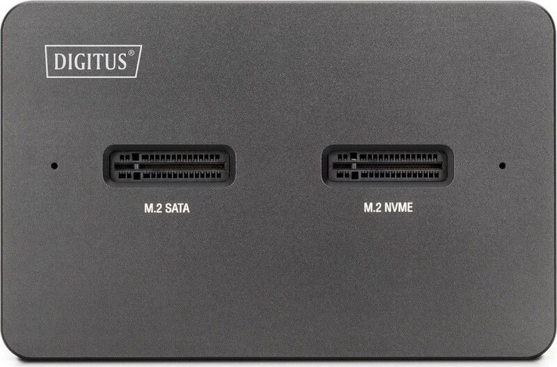 Док-станція Digitus Dual для M.2 NVMe SSD, USB Type-C 3.2, Grey (DA-71546-1)