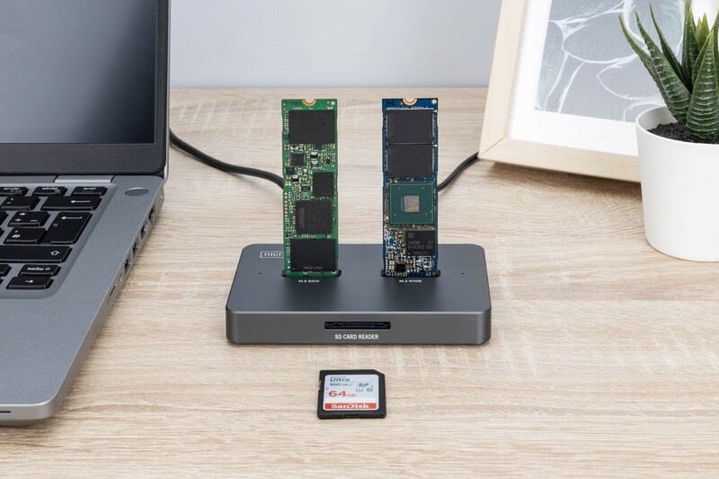 Док-станція Digitus Dual для M.2 NVMe SSD, USB Type-C 3.2, Grey (DA-71546-1)