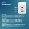 Фото - Сетевое зарядное устройство Digitus (2USB-C, 3A, 1USB-A, 3A) 100W White (DA-10304) | click.ua