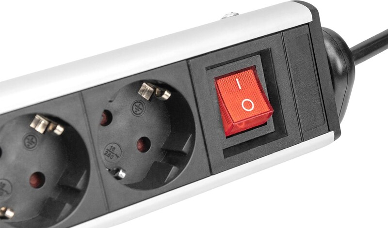 Фільтр живлення Digitus DA-70624 6 розетки, 2 USB, USB-C, 1.5 м, Silver