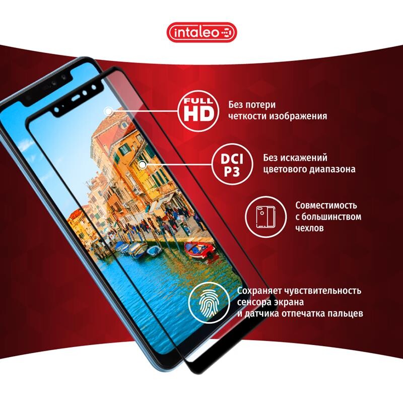 Защитное стекло Intaleo для Samsung Galaxy M30s SM-M307 Full Glue Black (1283126497643)
