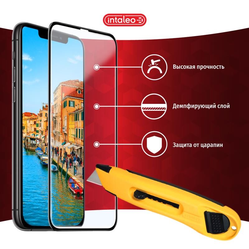 Защитное стекло Intaleo для Samsung Galaxy M30s SM-M307 Full Glue Black (1283126497643)