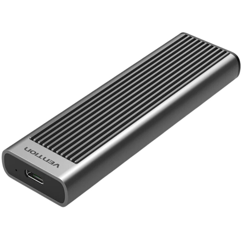 Внешний карман Vention для SSD M.2 (NVMe) M-key USB 3.2 Type-C Heat Sink Aluminum Grey (KPKH0)