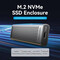 Фото - Внешний карман Vention для SSD M.2 (NVMe) M-key USB 3.2 Type-C Heat Sink Aluminum Grey (KPKH0) | click.ua