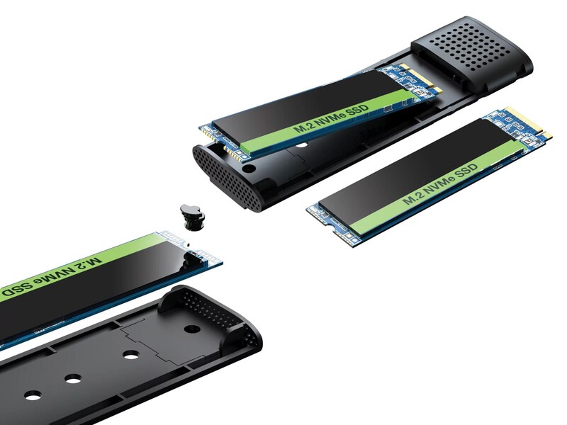 Внешний карман Sandberg для SSD M.2 (NVMe) M-key USB 3.2 Type-C Grey (136-39)