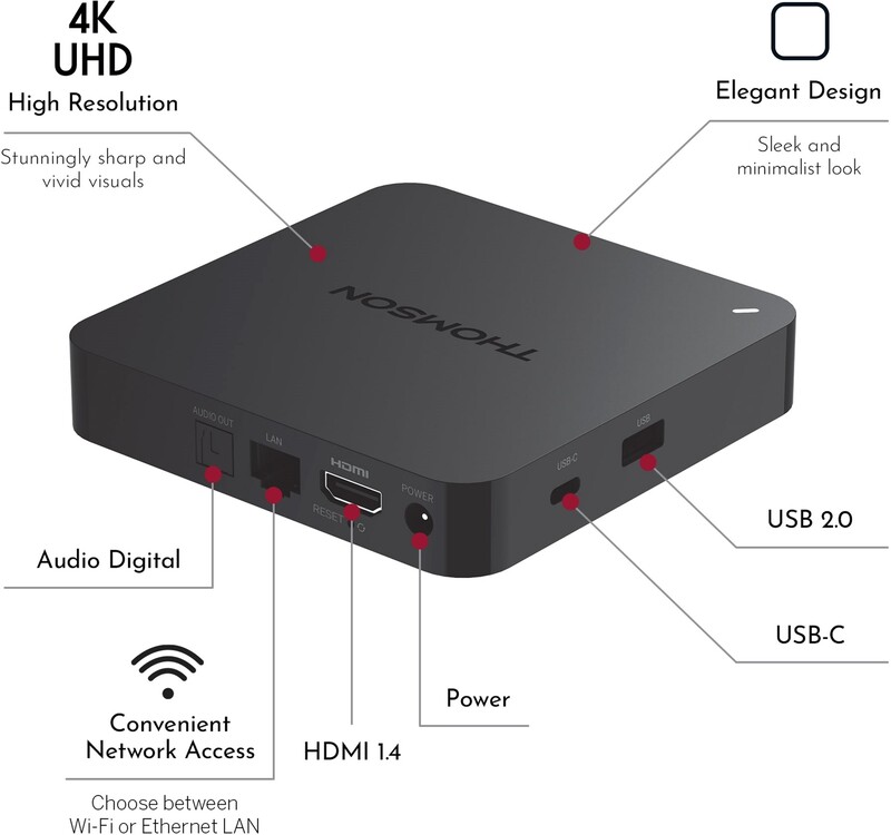 Медиаплеер Thomson Streaming Box 4K UHD 245G
