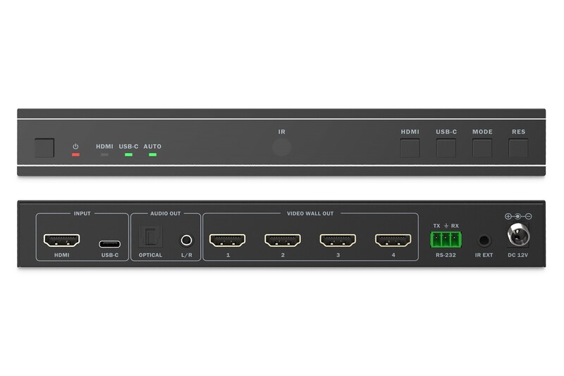 Контролер відеостіни Digitus HDMI - 4xHDMI (F/F), Black (DS-55358)