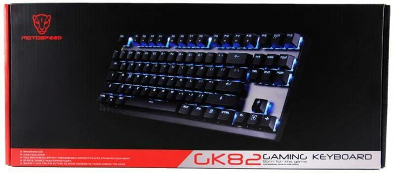 Клавиатура беспроводнаяа Motospeed GK82 Outemu Blue Black (mtgk82bmb)