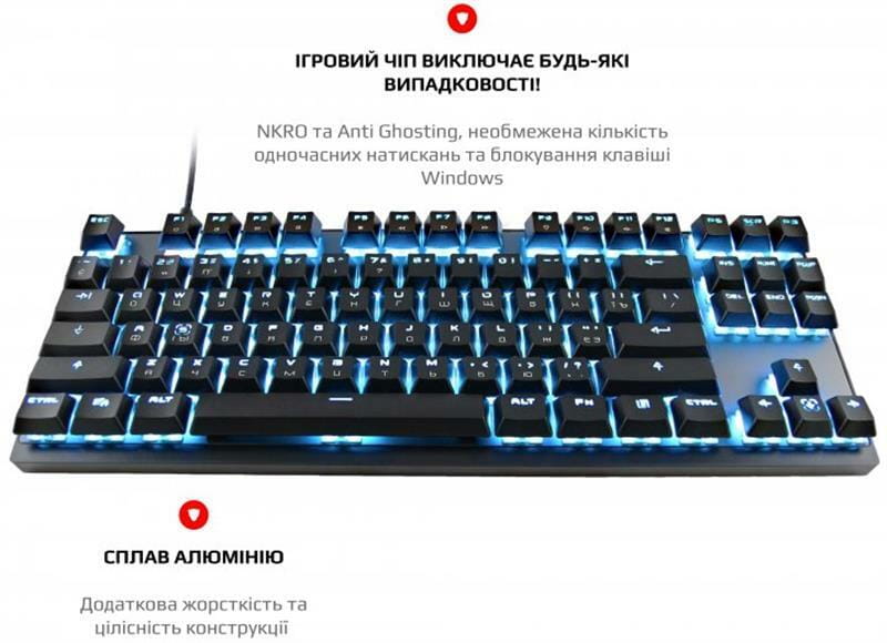 Клавиатура беспроводнаяа Motospeed GK82 Outemu Blue Black (mtgk82bmb)