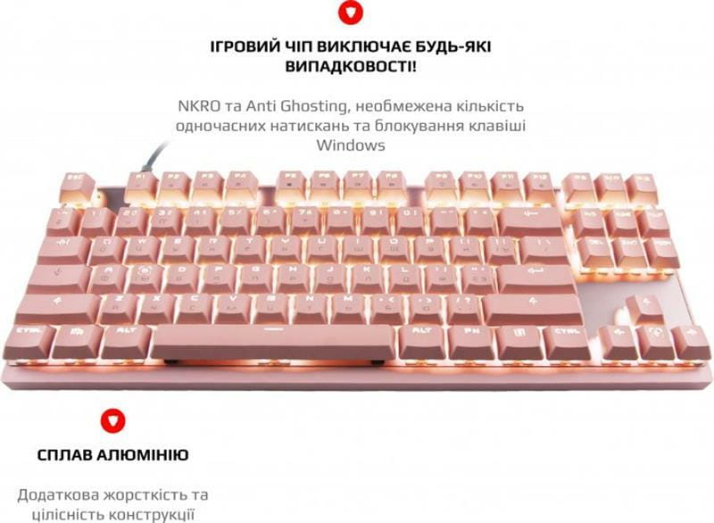 Клавиатура беспроводная Motospeed GK82 Outemu Blue Pink (mtgk82pmb)