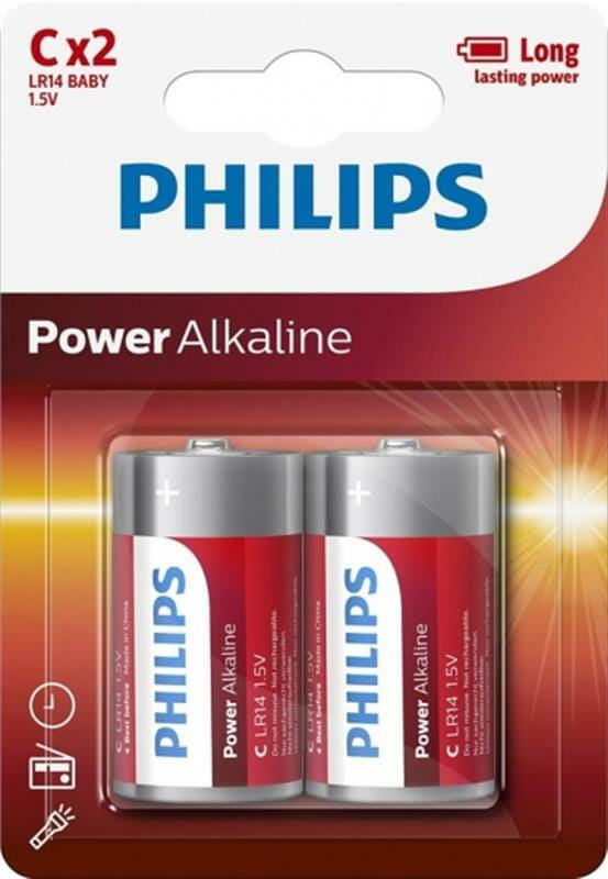 Батарейка Philips Power Alkaline C/LR14 BL 2 шт