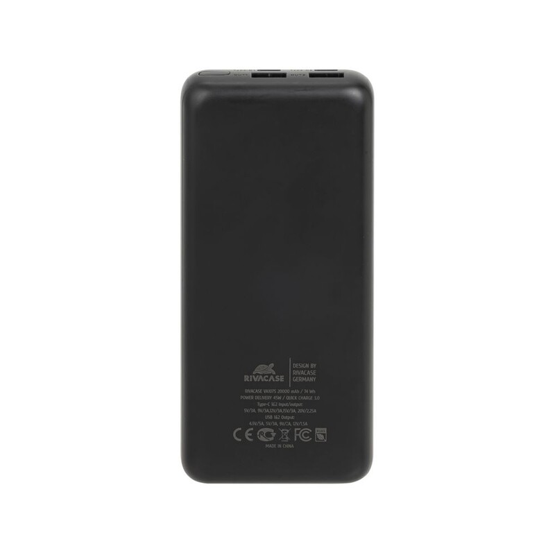 Универсальная мобильная батарея Rivacase Rivapower 20000mAh Black (VA1075)