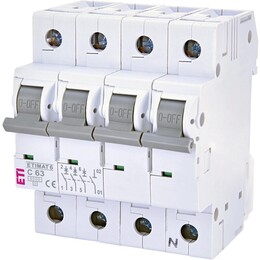 Автоматичний вимикач ETI ETIMAT 6 3p+N C 63 А (6 kA) (2146522)