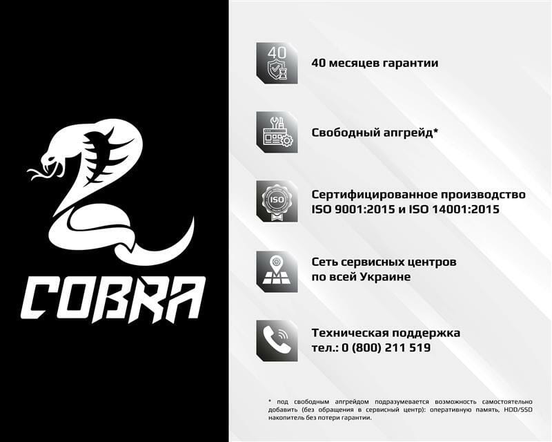 Персональный компьютер COBRA (I14F.16.H1S2.166S.080)