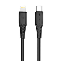 Кабель ColorWay USB Type-C - Lightning (M/M), textured PVC, 3А, 1 м, Black (CW-CBPDCL094-BK)