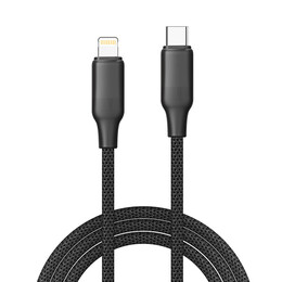 Кабель ColorWay USB Type-C - Lightning (M/M), TPE embossed, 3А, 1 м, Black (CW-CBPDCL101-BK)