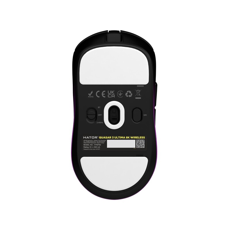 Мышь беспроводная Hator Quasar 3 Ultima 8K Wireless Black/Violet (HTM760)