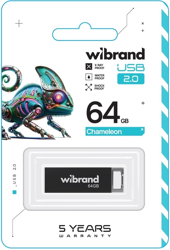 Флеш-накопитель USB 64GB Wibrand Chameleon Black (WI2.0/CH64U6B)