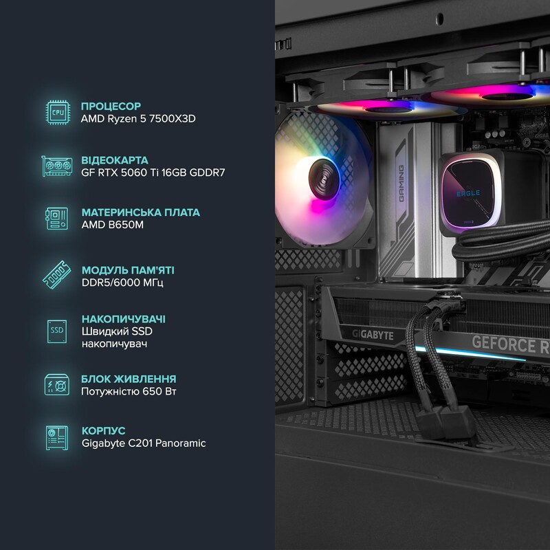Персональный компьютер ASGARD Eagle (A75X3D.32.S10.56T.7380)