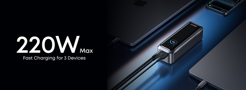 Универсальная мобильная батарея Anker Prime 20000mAh 220W Black (A110BH11)