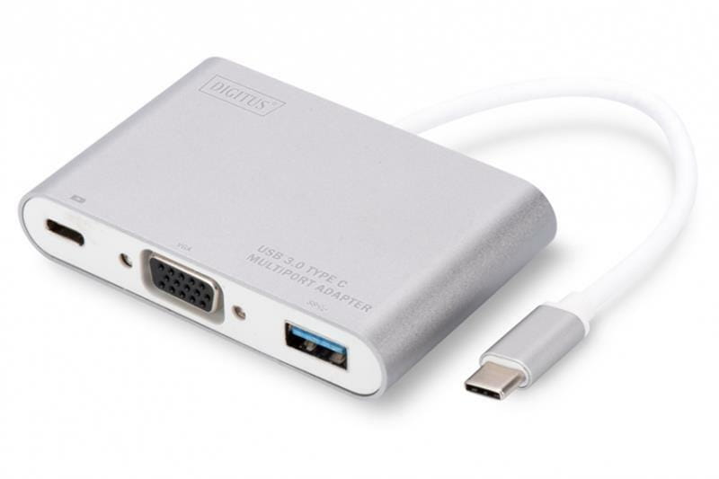 Концентратор USB Type-C Digitus Silver (DA-70839) USB 3.0, VGA, USB-C