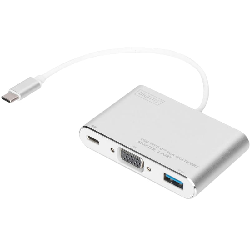 Концентратор USB Type-C Digitus Silver (DA-70839) USB 3.0, VGA, USB-C