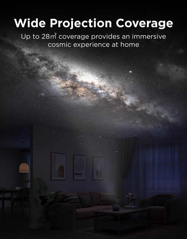 Лазерний нічник-проектор зоряного неба Govee H609D Galaxy Light Projector 2 Pro Black (H609D311)