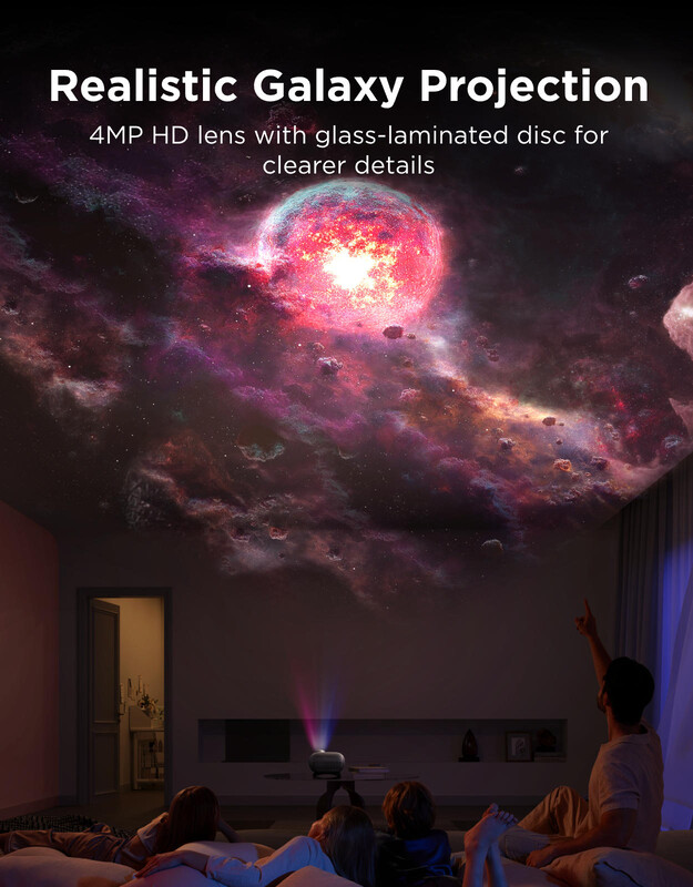 Лазерний нічник-проектор зоряного неба Govee H609D Galaxy Light Projector 2 Pro Black (H609D311)