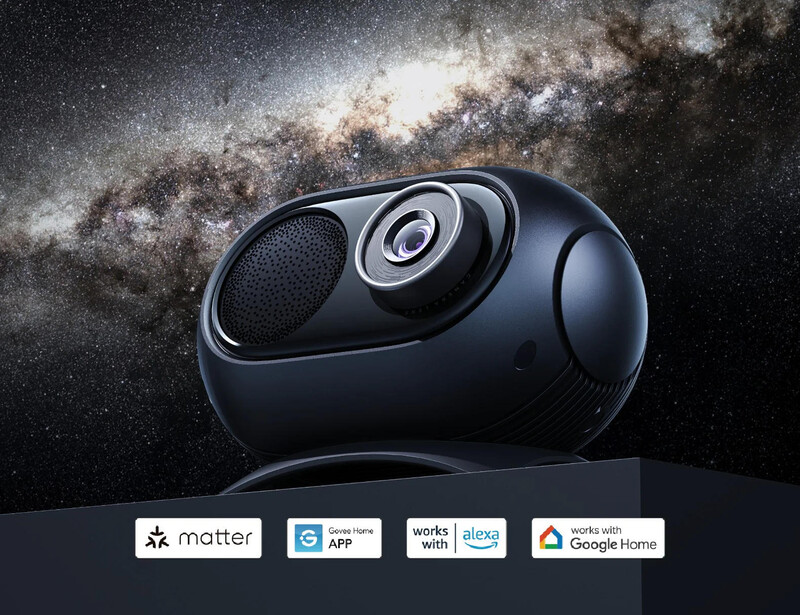 Лазерний нічник-проектор зоряного неба Govee H609D Galaxy Light Projector 2 Pro Black (H609D311)