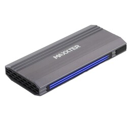 Зовнішня кишеня Maxxter M.2 NVMe PCIe, USB 3.1 Type-C Gen2, RGB, Metal, Black (EHDE-2280SRGB-01)