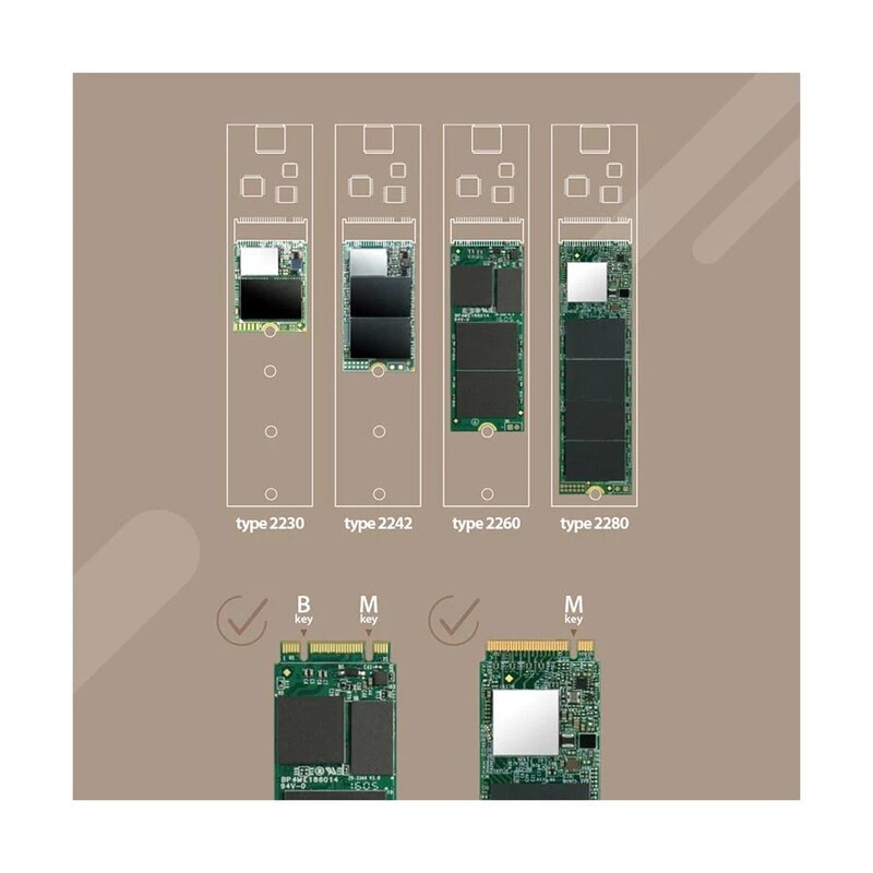 Внешний карман Transcend для SSD M.2 PCIe/SATA USB 3.2 Type-C Black (TS-CM10G)