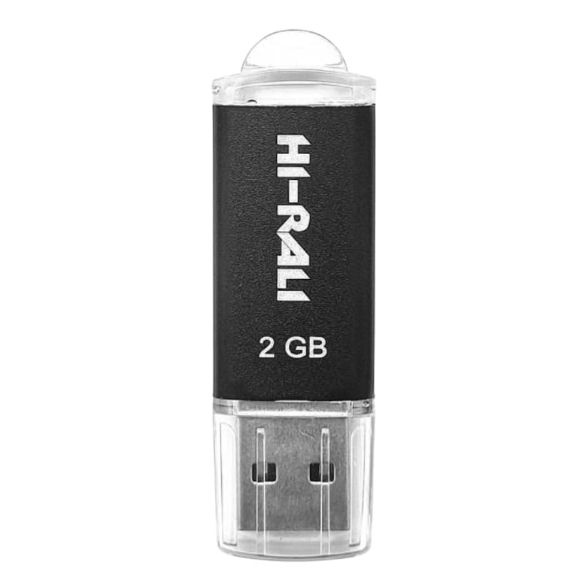 Флеш-накопитель USB 2GB Hi-Rali Rocket Series Black (HI-2GBRKTBK)