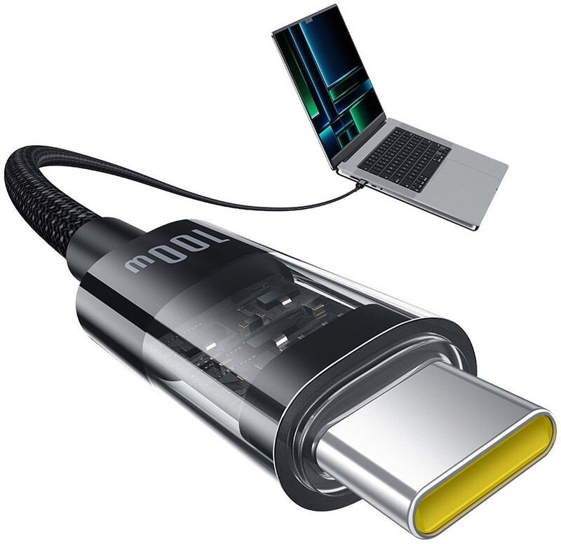 Кабель Baseus Gem Fast-Charging USB Type-C - USB Type-C (M/M), 100W, 1 м Black