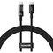 Фото - Кабель Baseus Gem Fast-Charging USB Type-C - USB Type-C (M/M), 100W, 1 м Black | click.ua