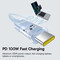 Фото - Кабель Baseus Gem Fast-Charging USB Type-C - USB Type-C (M/M), 100W, 1 м Blue | click.ua