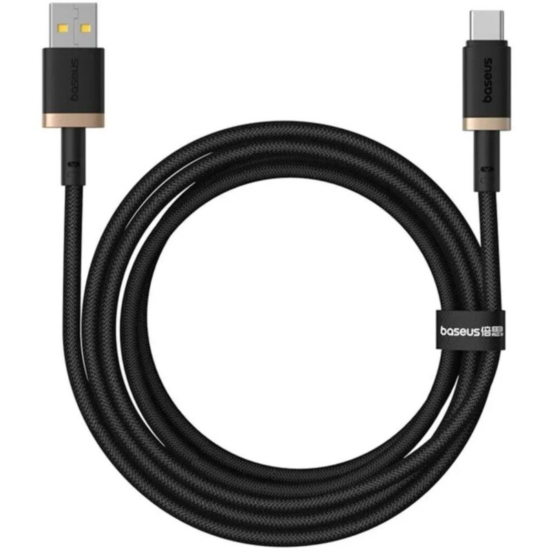 Кабель Baseus USB - USB Type-C (M/M), 60W, 2 м Black/Gold