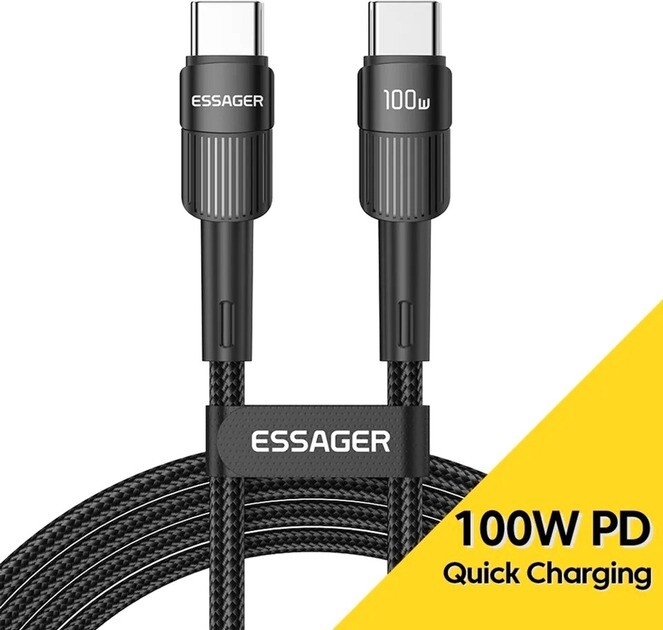 Кабель Essager Star USB Type-C - USB Type-C (M/M), 100W, 2 м Black (EXCTT1-XCA01)