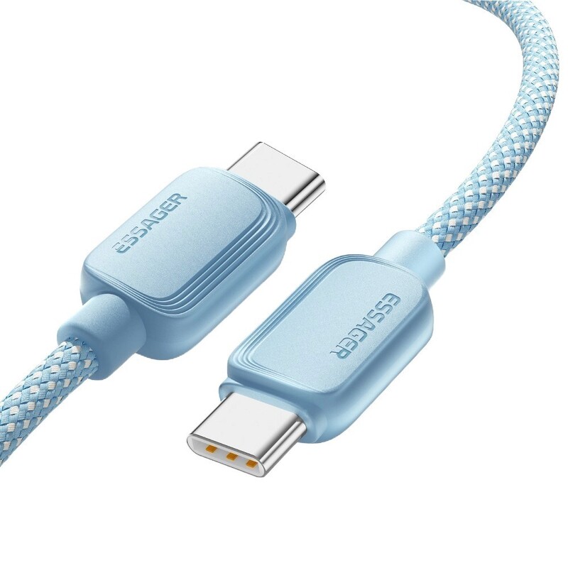 Кабель Essager Breeze USB Type-C - USB Type-C (M/M), 100W, 1 м Blue (EXCTT1-WL03-P)