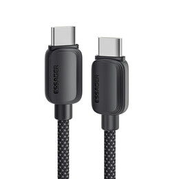 Кабель Essager Breeze USB Type-C - USB Type-C (M/M), 100W, 1 м Black (EXCTT1-WL01-P)