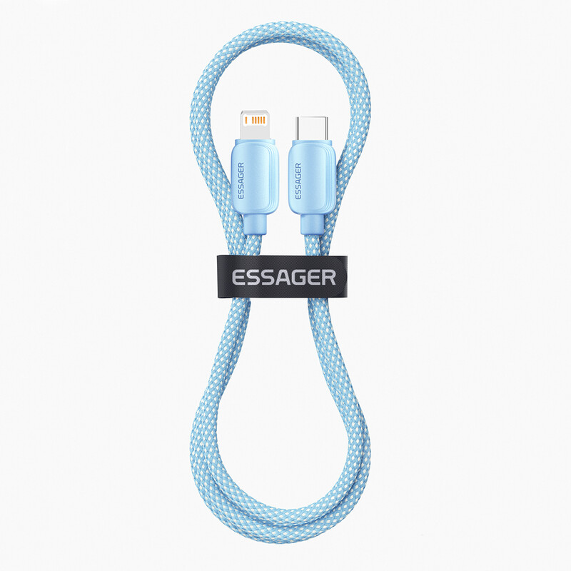 Кабель Essager Breeze USB Type-C - Ligthning (M/M), 20W, 1 м Blue (EXCTL-WL03-P)