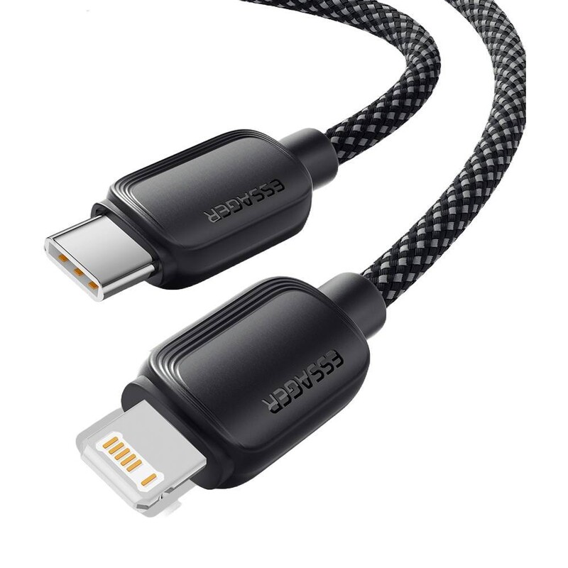 Кабель Essager Breeze USB Type-C - Ligthning (M/M), 20W, 1 м Black (EXCTL-WL01-P)