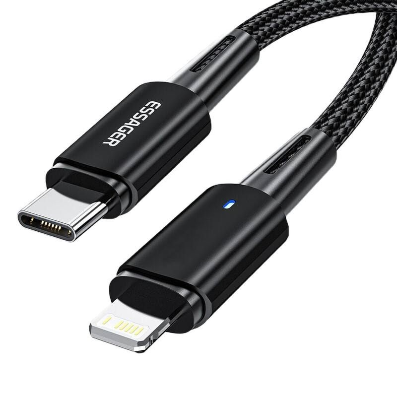 Кабель Essager Sunset USB Type-C - Ligthning (M/M), 20W, 1 м Black (EXCTL-CG01)