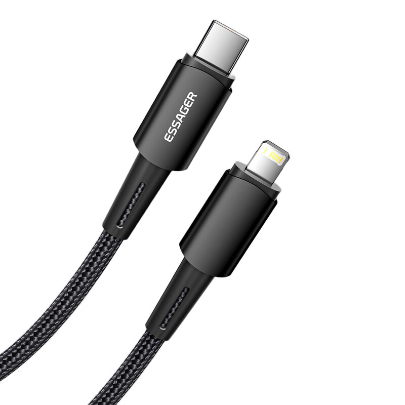 Кабель Essager Sunset USB Type-C - Ligthning (M/M), 20W, 1 м Black (EXCTL-CG01)