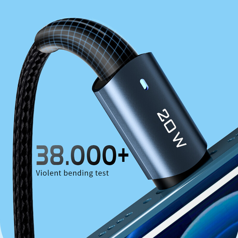 Кабель Essager Sunset USB Type-C - Ligthning (M/M), 20W, 1 м Black (EXCTL-CG01)