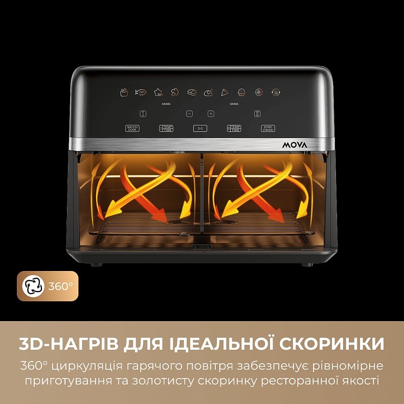 Мультипіч Mova AeroChef FD20s Pro Black (AF-5518ATB-S)